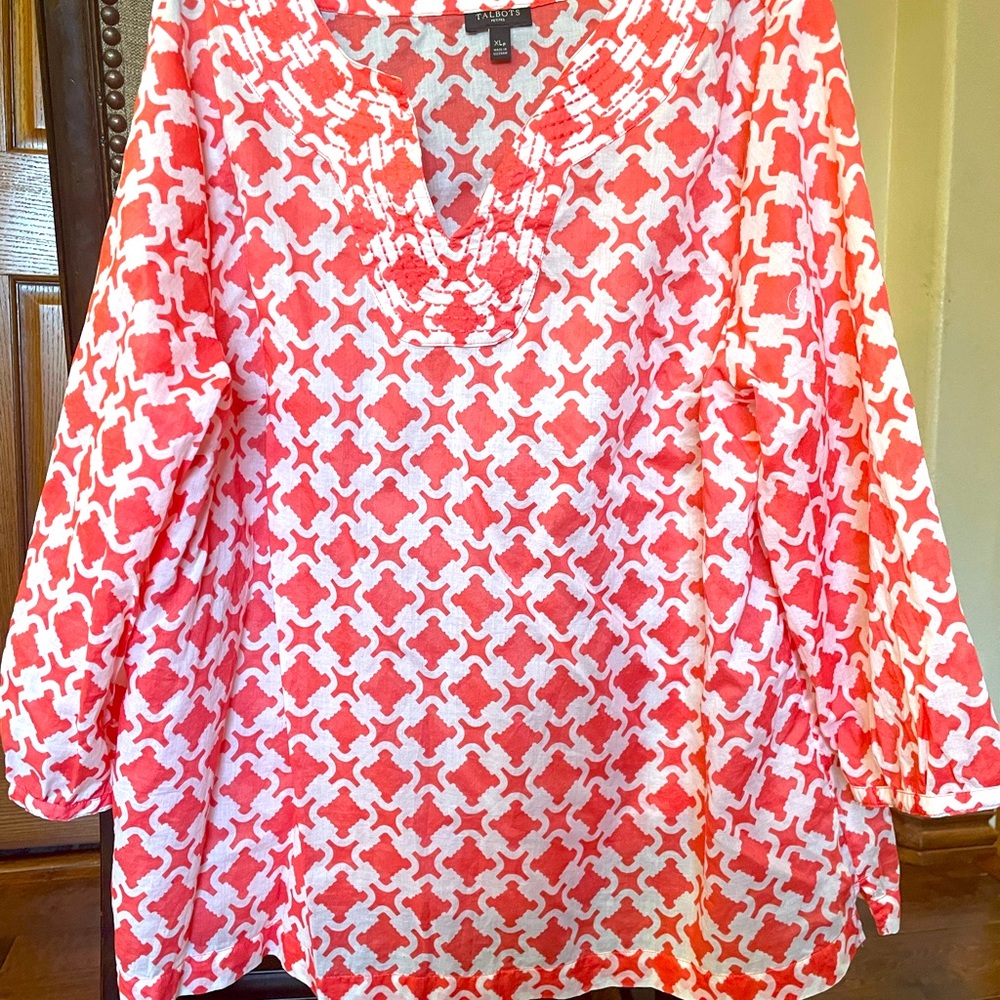 Talbots, light cotton material, v-neck, XL PETITE